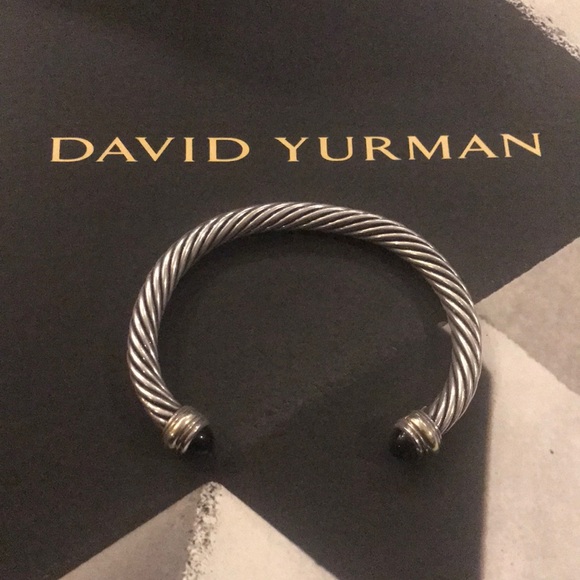 Sold David Yurman 7mm Cable bracelet 925 & 14k - Picture 2 of 8